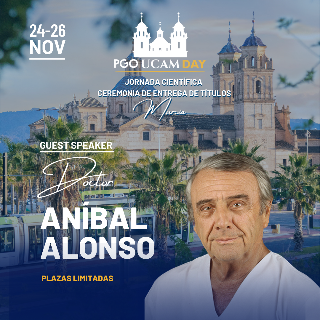 Cartel de la nueva edición de UCAM DAY con el Dr. Aníbal Alonso